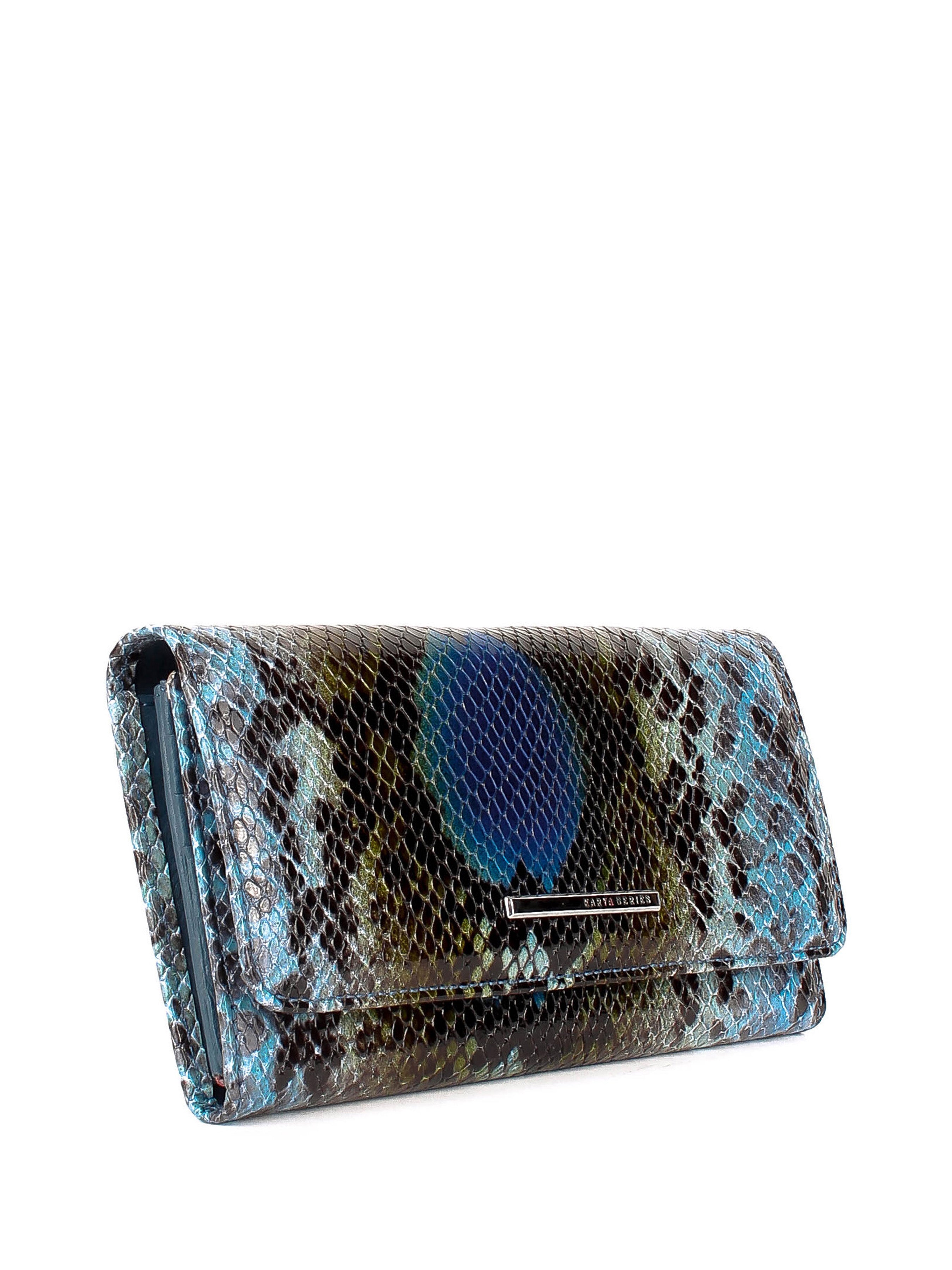 Cartera de piel italiana Azul 1146-550