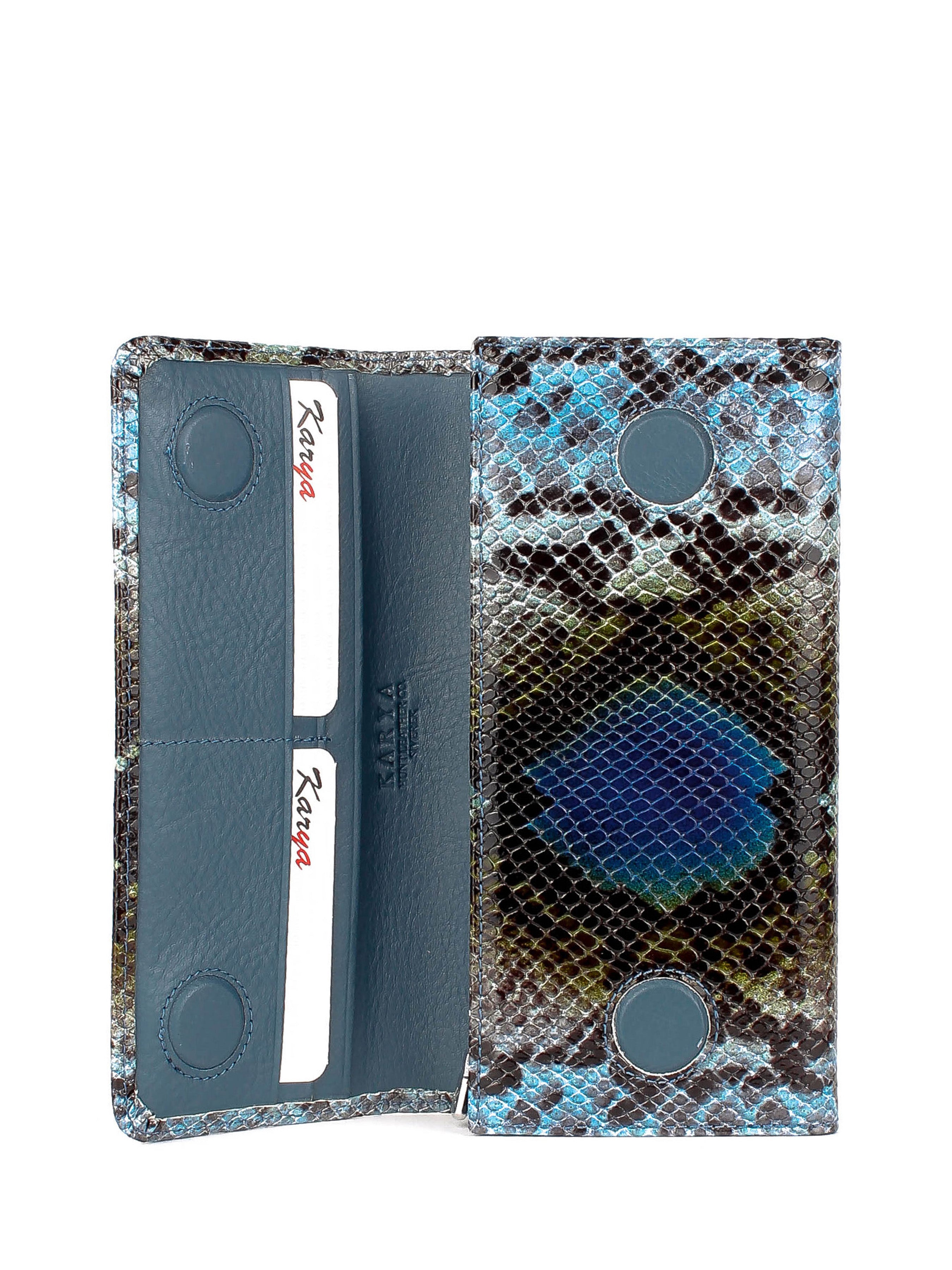 Cartera de piel italiana Azul 1146-550