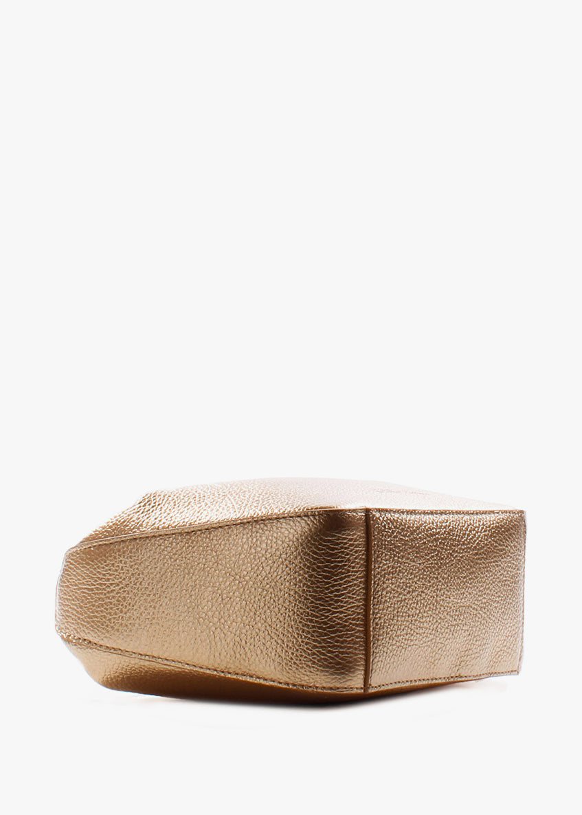 Bolso de hombro de piel italiana Amarillo 7142-21-32