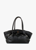 Bolso de hombro de piel italiana Negro 3923-05-32