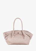 Bolso de hombro de piel italiana Gris 3923-52-32