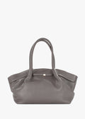 Bolso de hombro de piel italiana Gris, Beige 3923-98-32