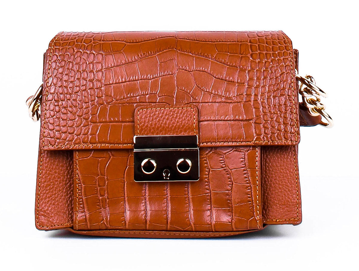 Bandolera de piel italiana Rojo 2809-45-101