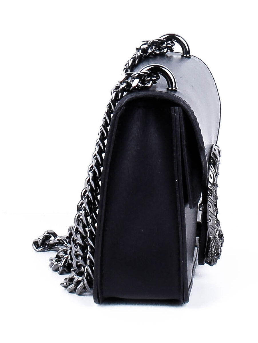 Bandolera de piel italiana Negro 9638-05-31