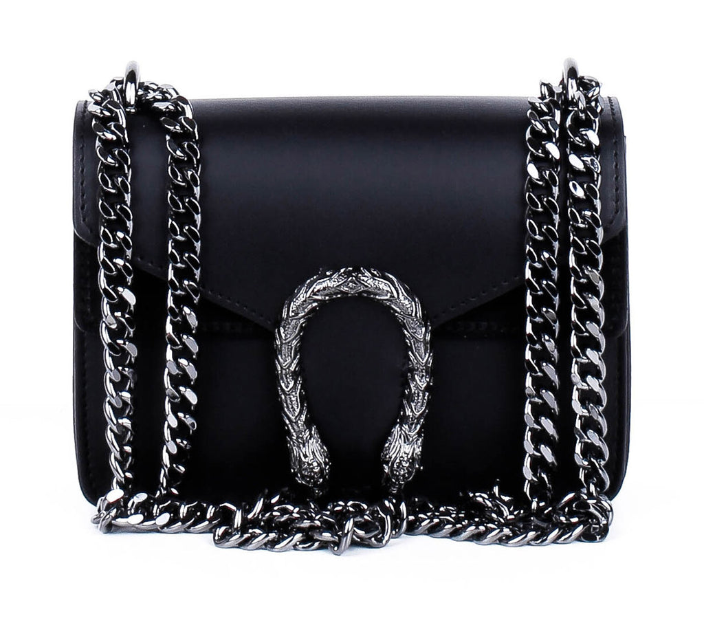 Bandolera de piel italiana Negro 9638-05-31