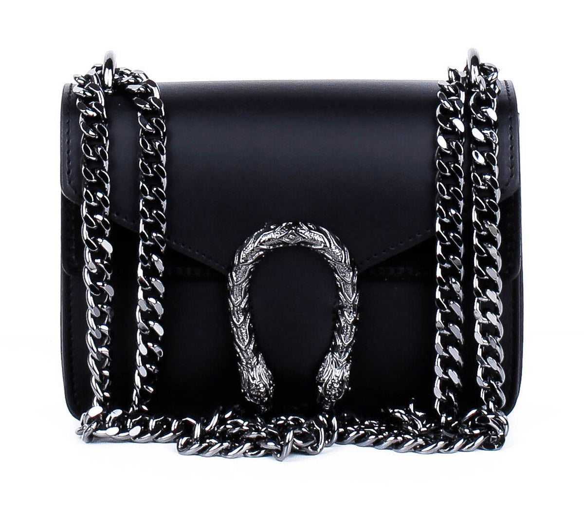 Bandolera de piel italiana Negro 9638-05-31