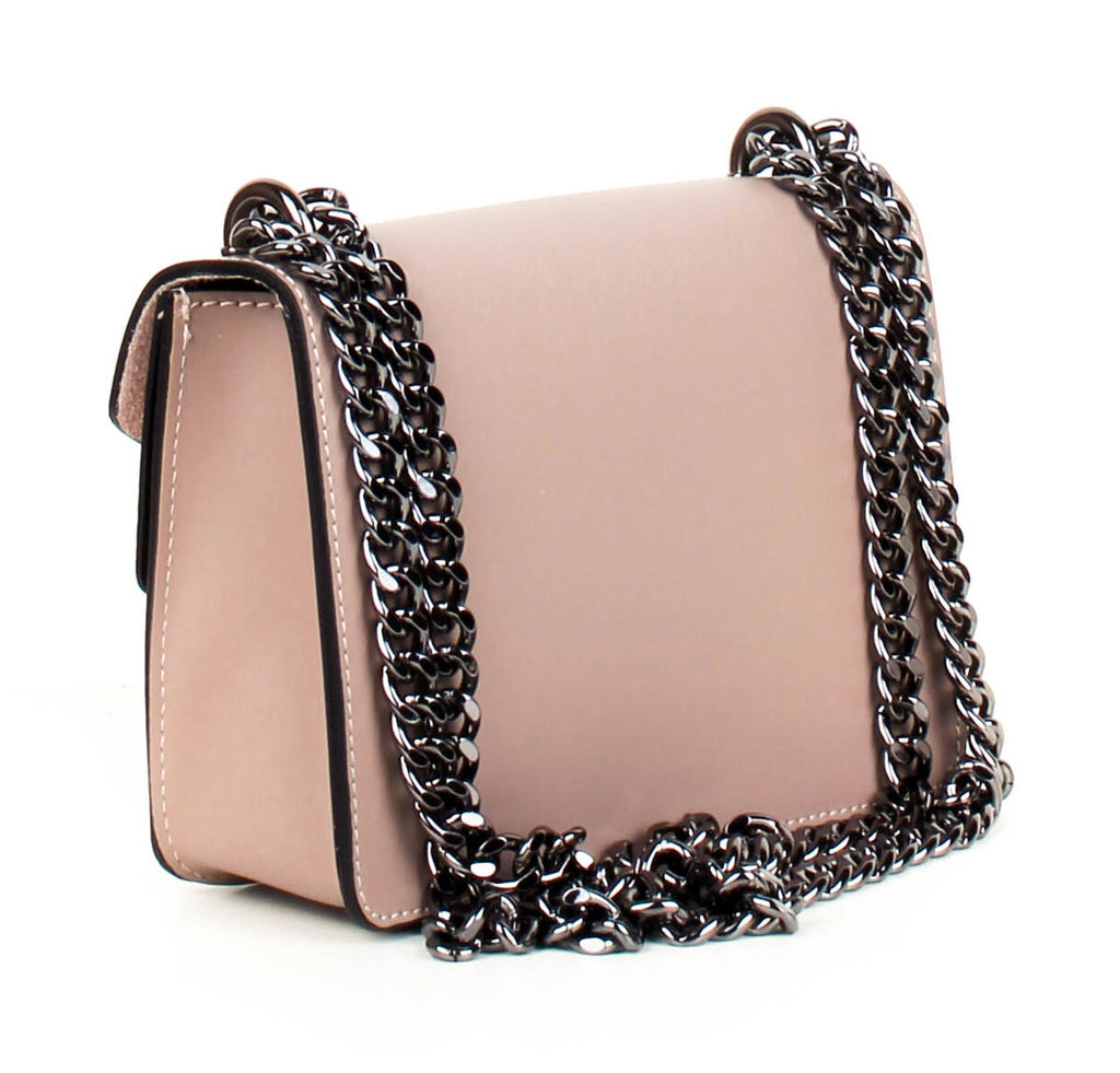 Bandolera de piel italiana Gris 9638-52-31