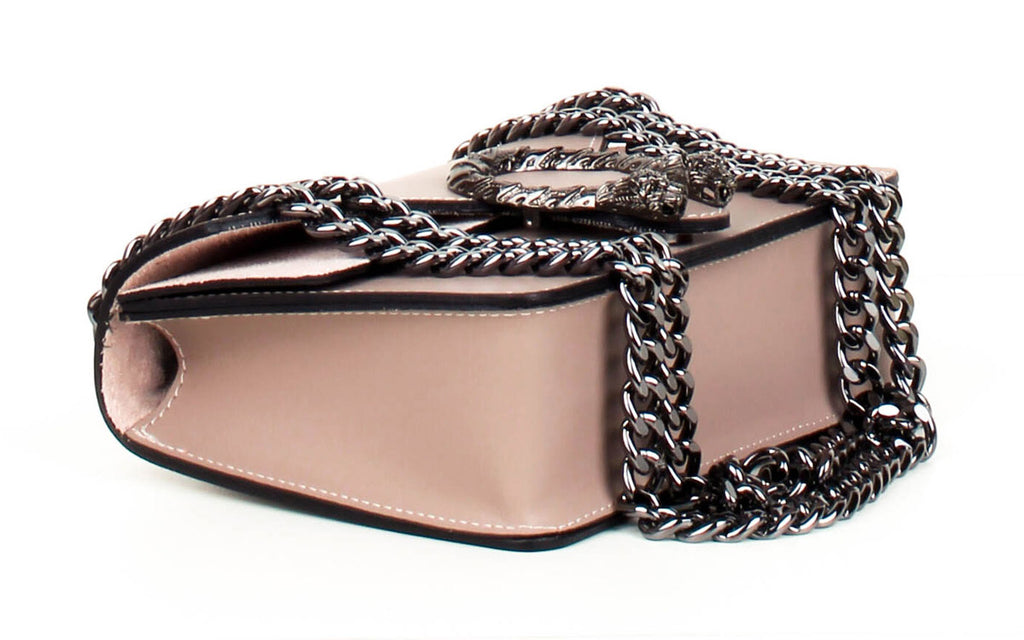 Bandolera de piel italiana Gris 9638-52-31