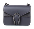 Bandolera de piel italiana Gris 9638-27-31