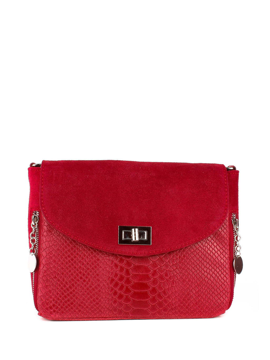 Bandolera de piel italiana Burgoña 6255-12-48