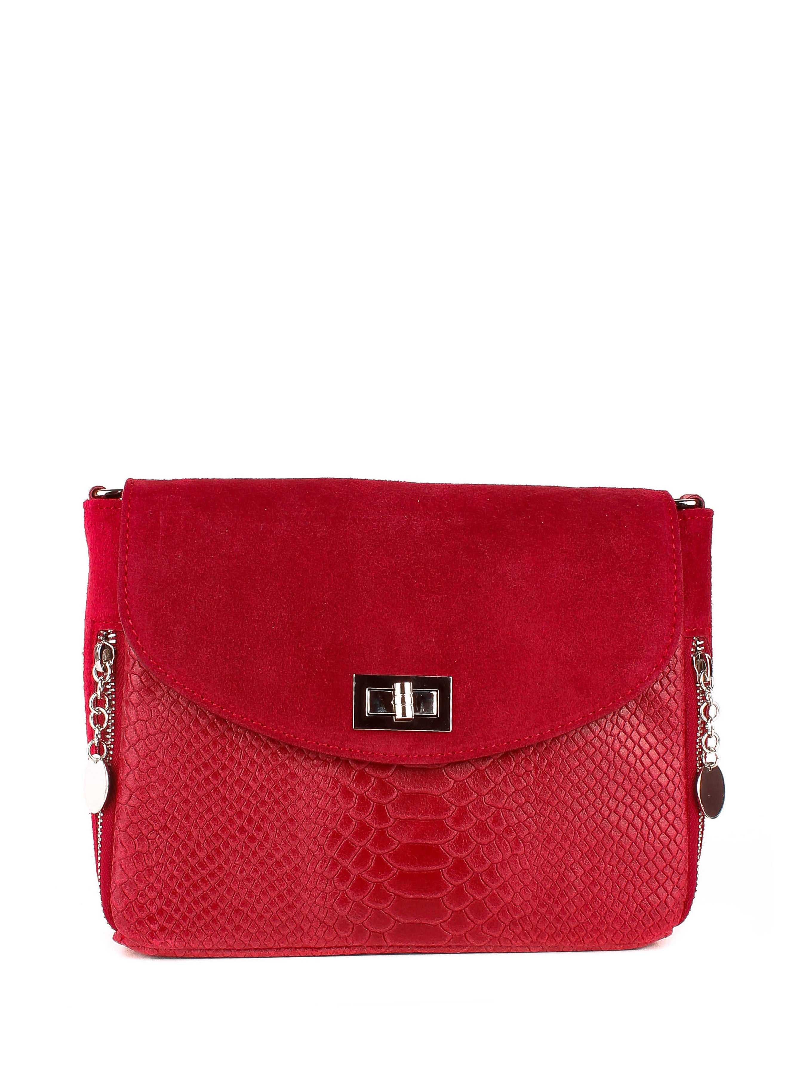 Bandolera de piel italiana Burgoña 6255-12-48