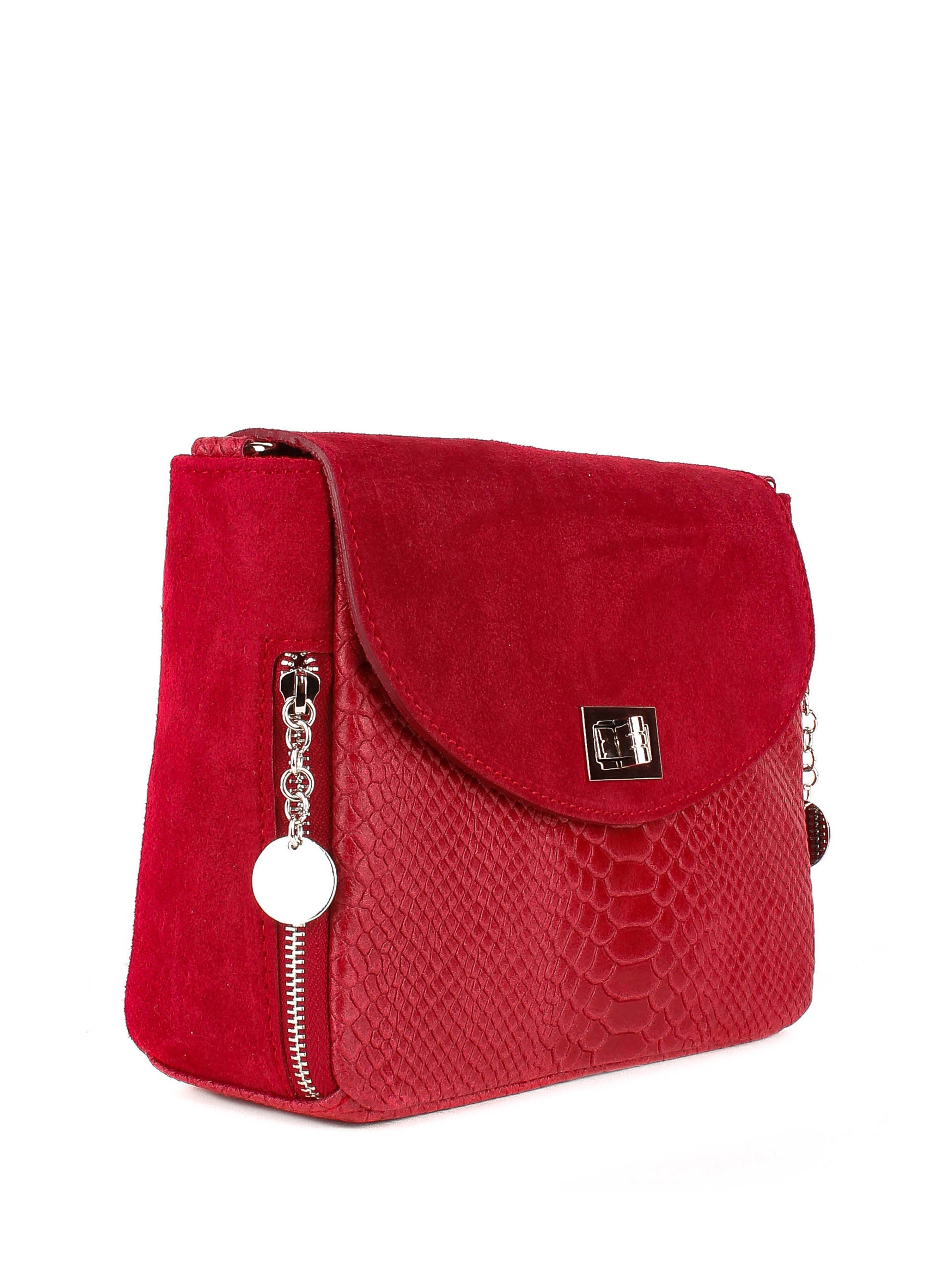 Bandolera de piel italiana Burgoña 6255-12-48