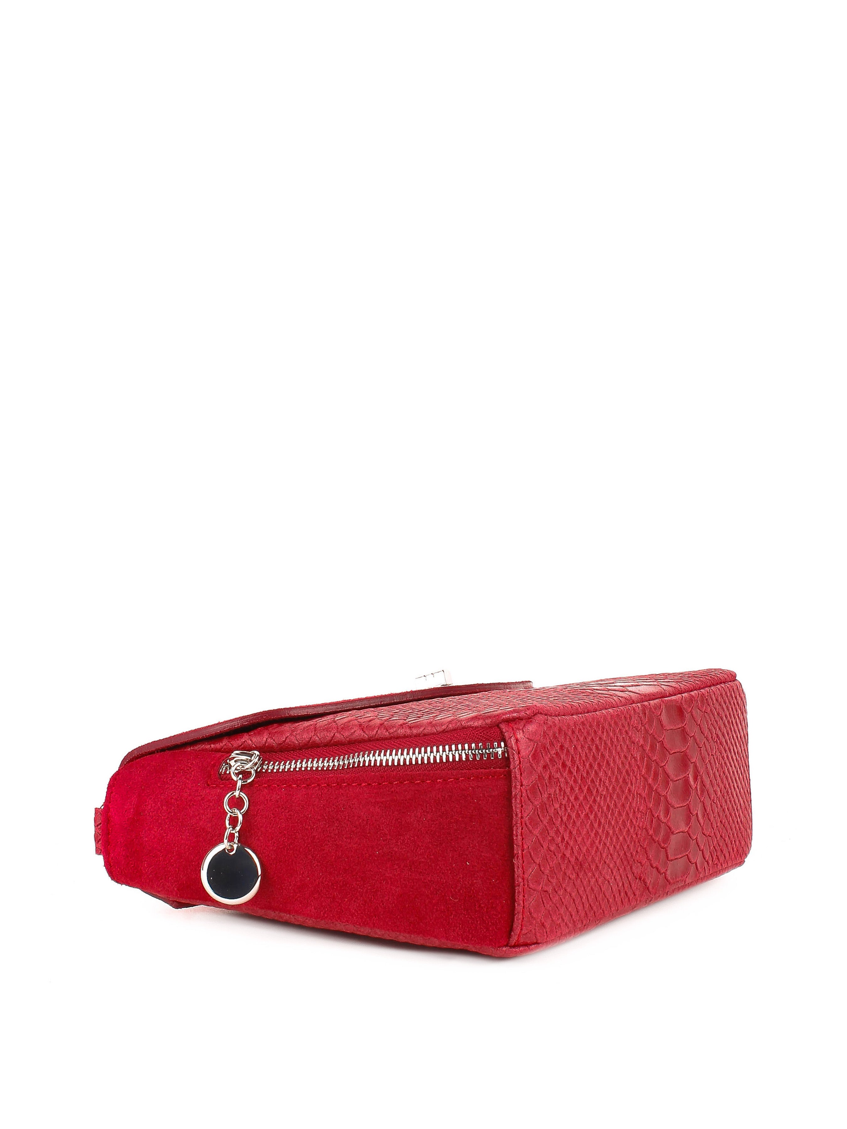 Bandolera de piel italiana Burgoña 6255-12-48