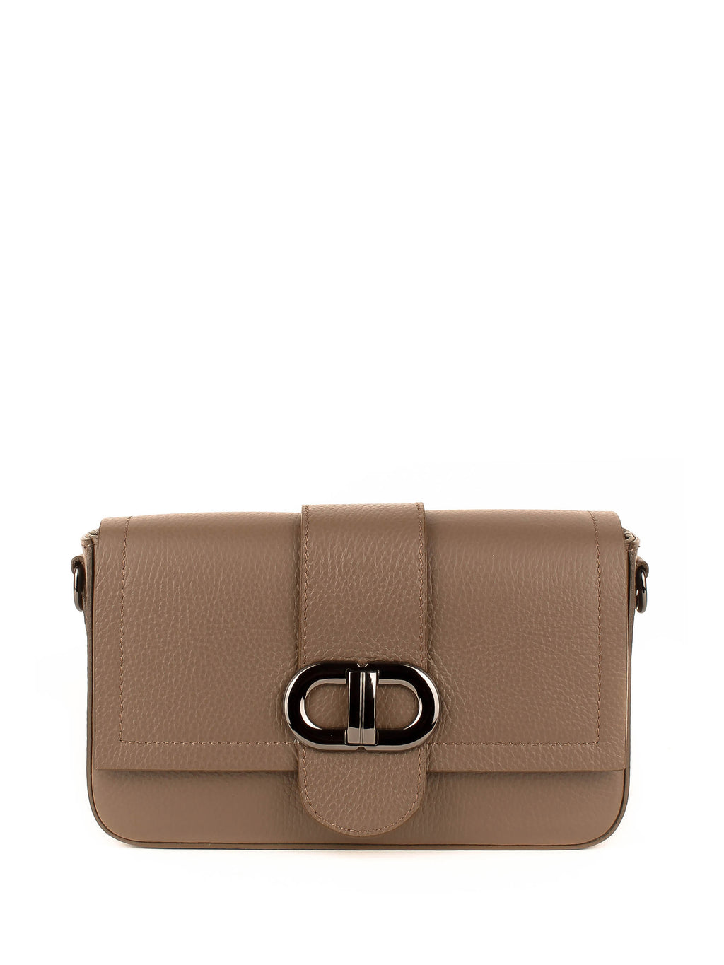 Bandolera de piel italiana Gris, Marrón 5833-104-32