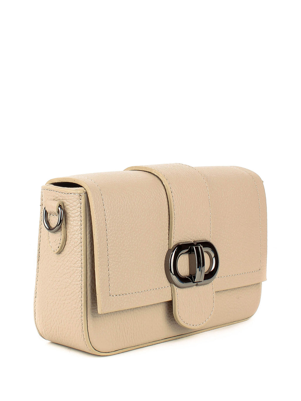 Bandolera de piel italiana Beige 5833-11-32