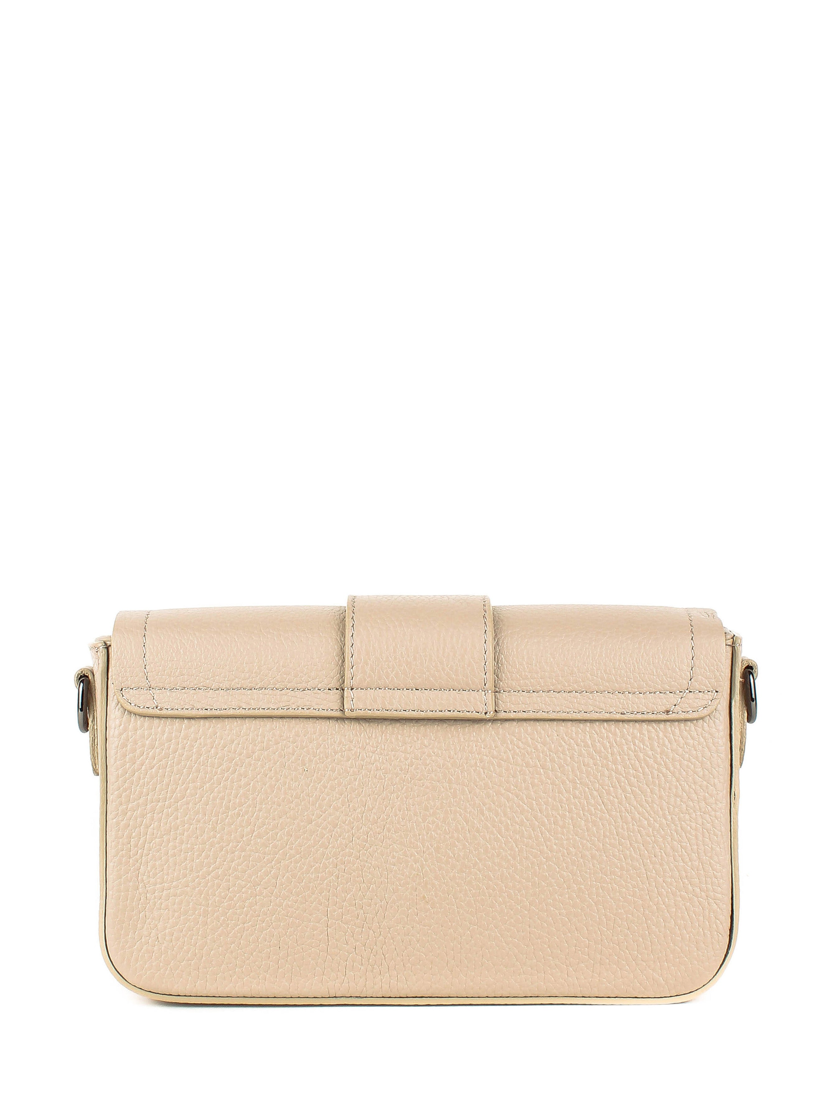 Bandolera de piel italiana Beige 5833-11-32
