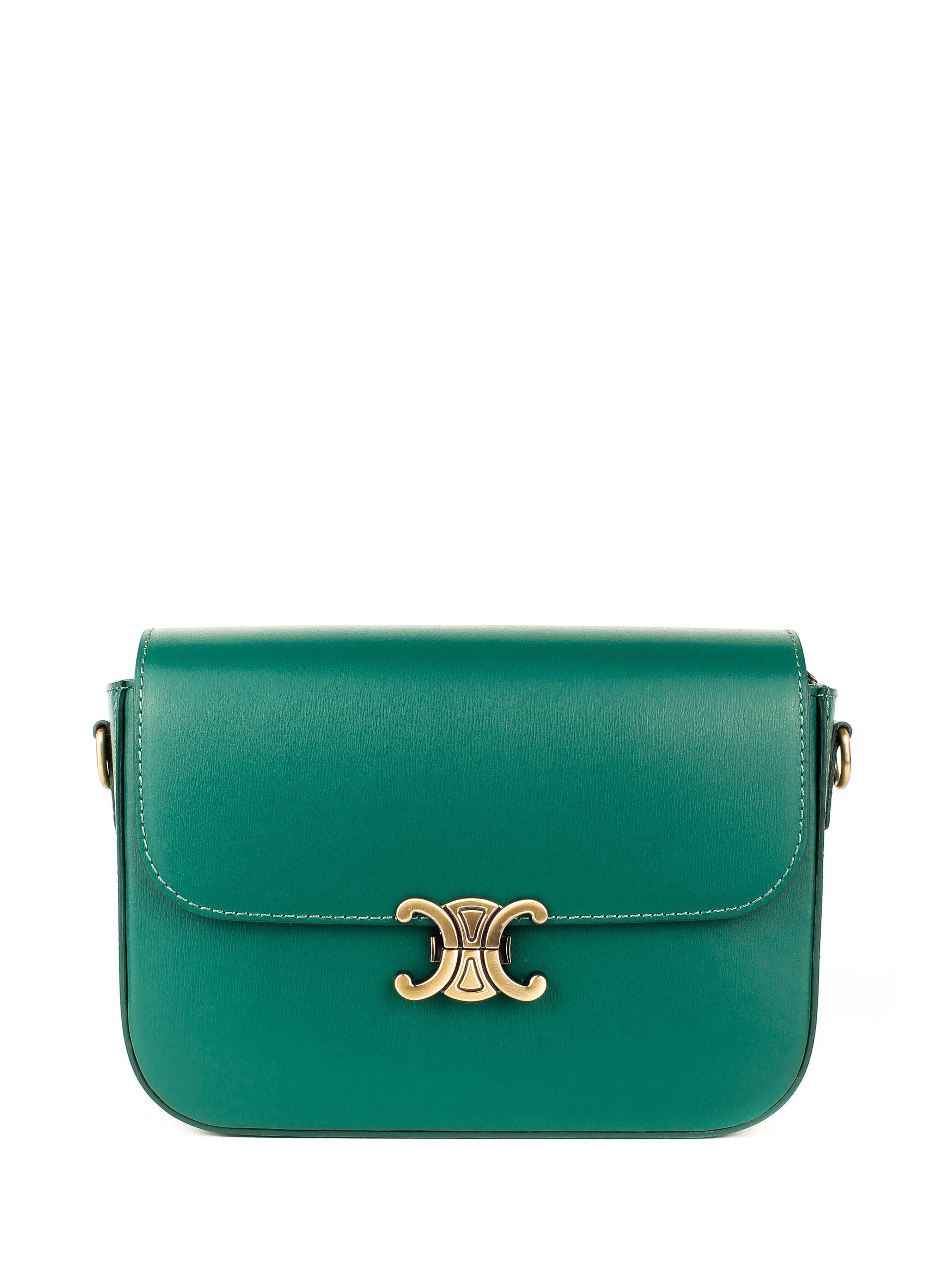 Bandolera de piel italiana Verde 4422-64-33