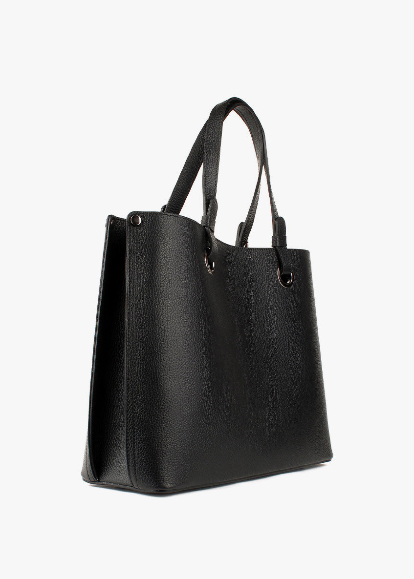 Bolso Tote de piel italiana Negro 7227-05-32