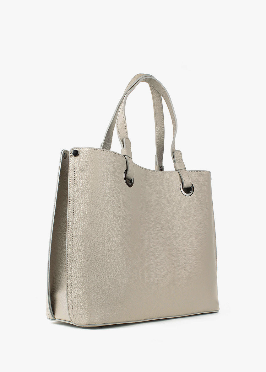 Bolso Tote de piel italiana Beige 7227-11-32