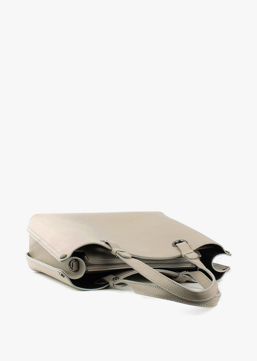 Bolso Tote de piel italiana Beige 7227-11-32