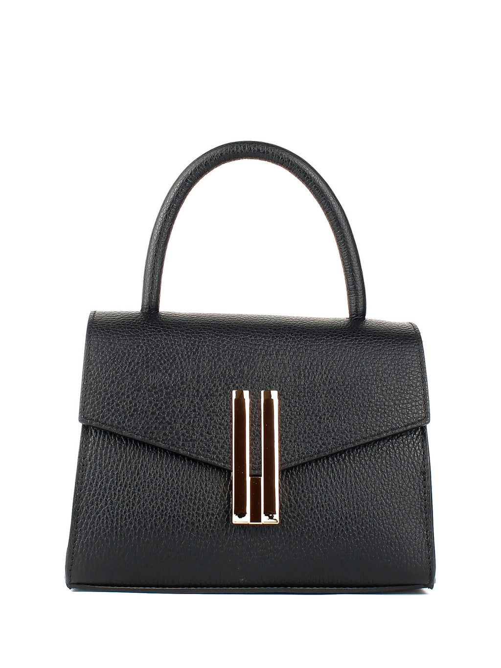 Bolso de mano de piel italiana Negro 9025-05-32