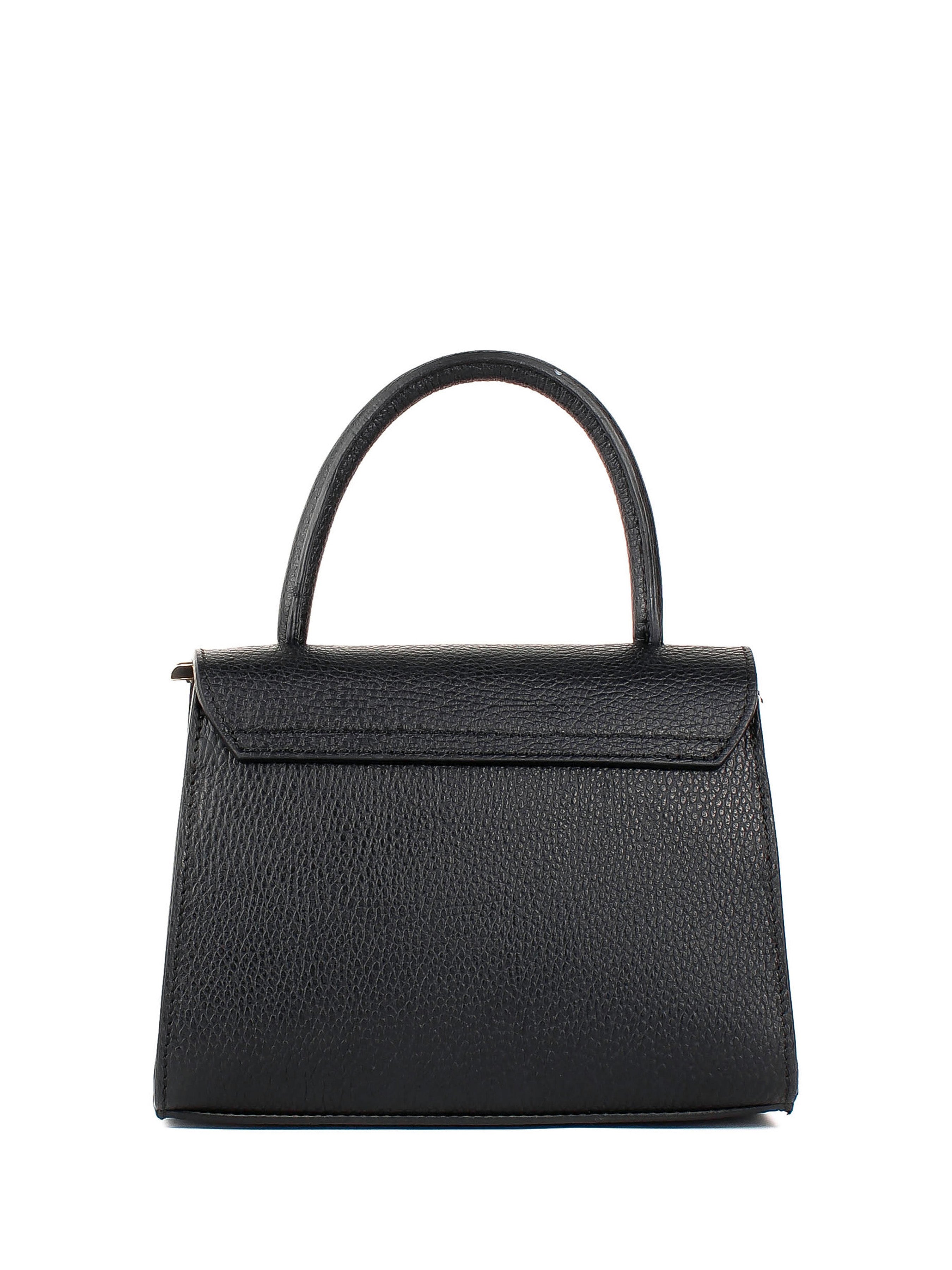 Bolso de mano de piel italiana Negro 9025-05-32