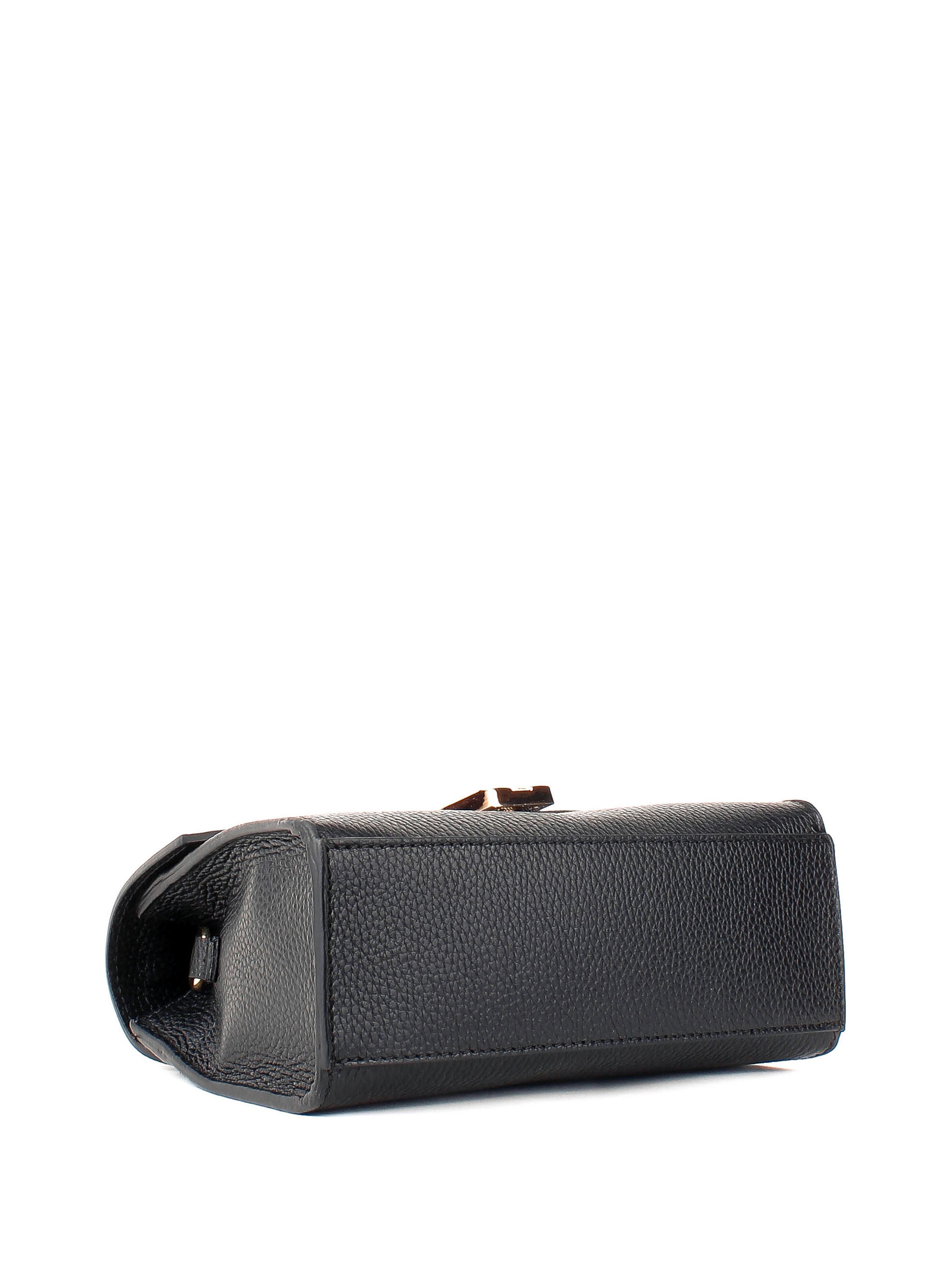 Bolso de mano de piel italiana Negro 9025-05-32