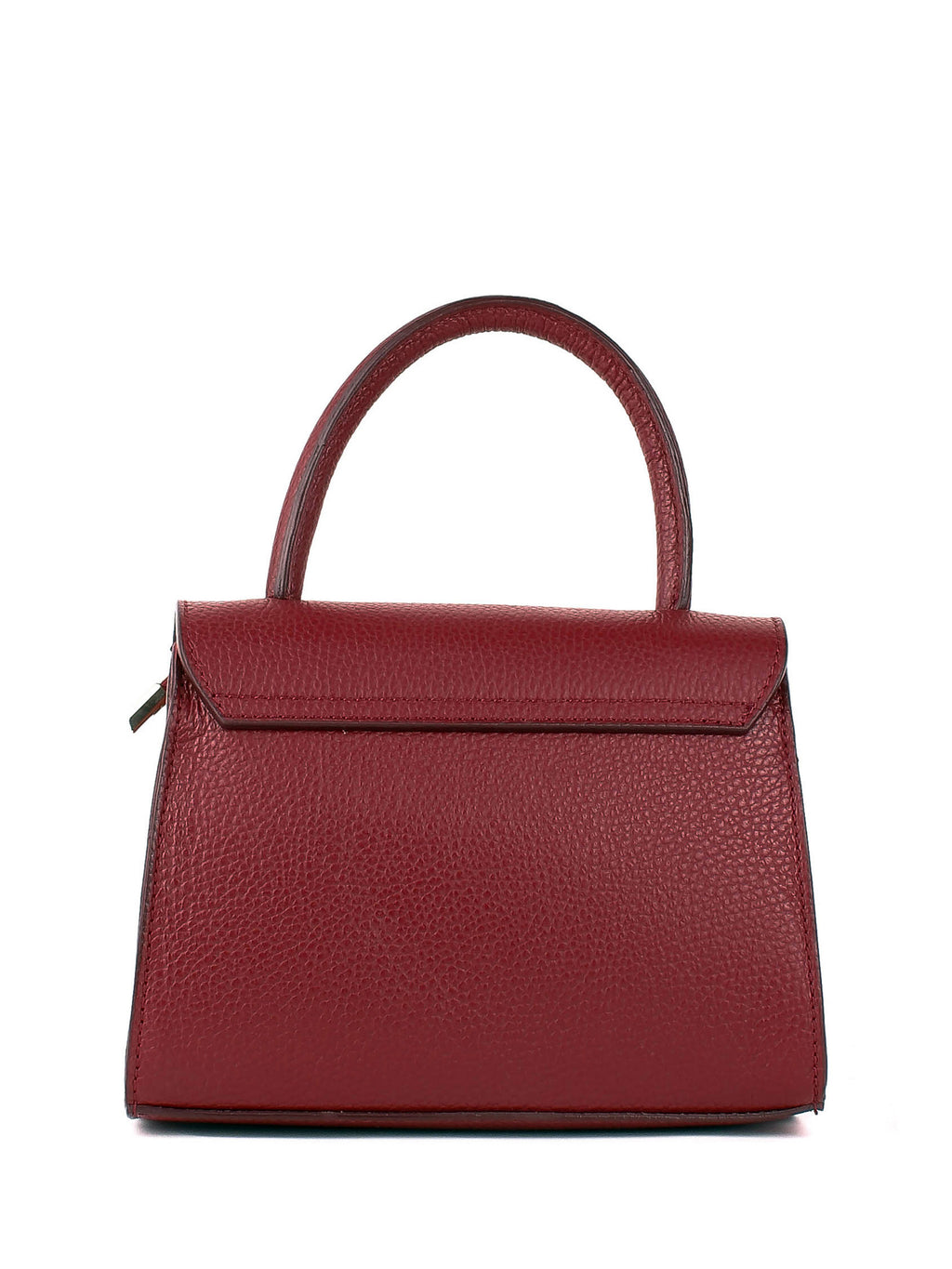 Bolso de mano de piel italiana Burgoña 9025-12-32