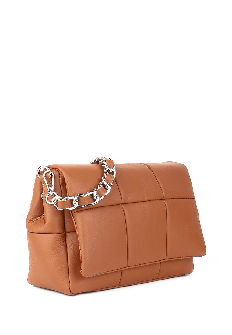 Bandolera de piel italiana Rojo 4034-45-37