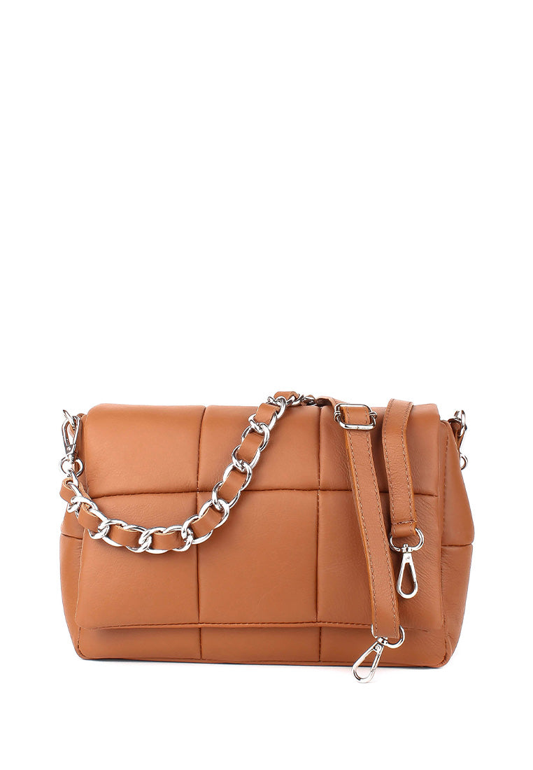 Bandolera de piel italiana Rojo 4034-45-37