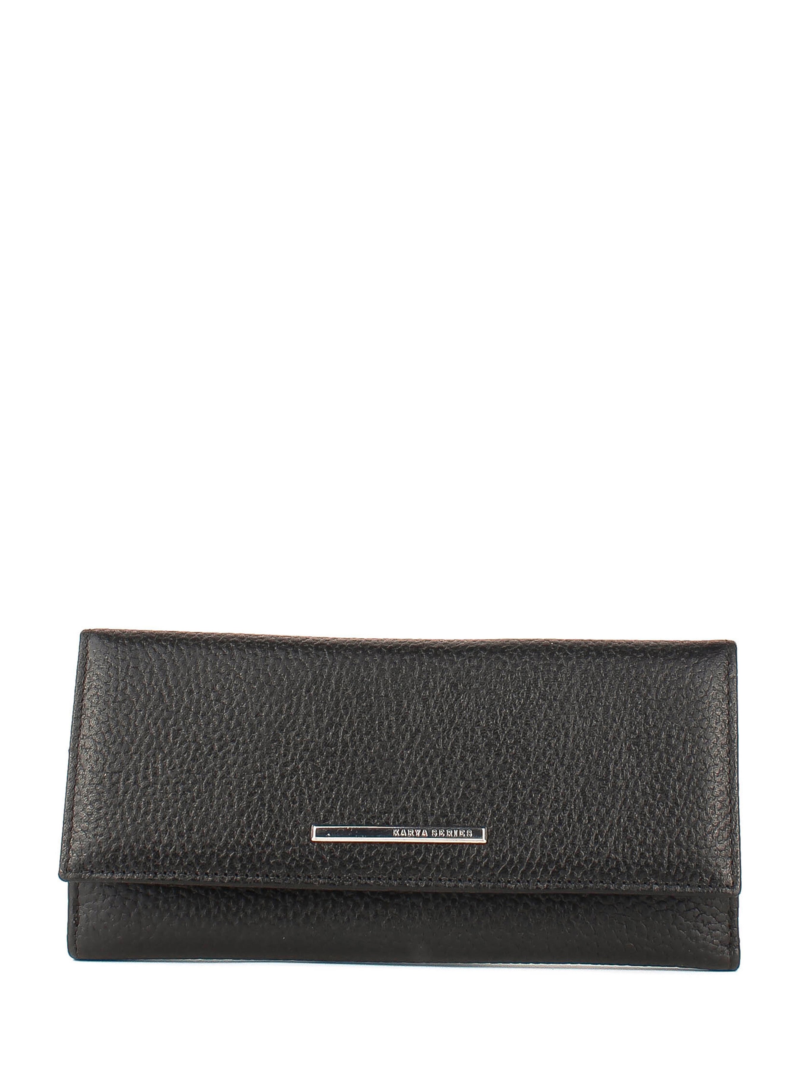 Cartera de piel italiana Negro 1133-45