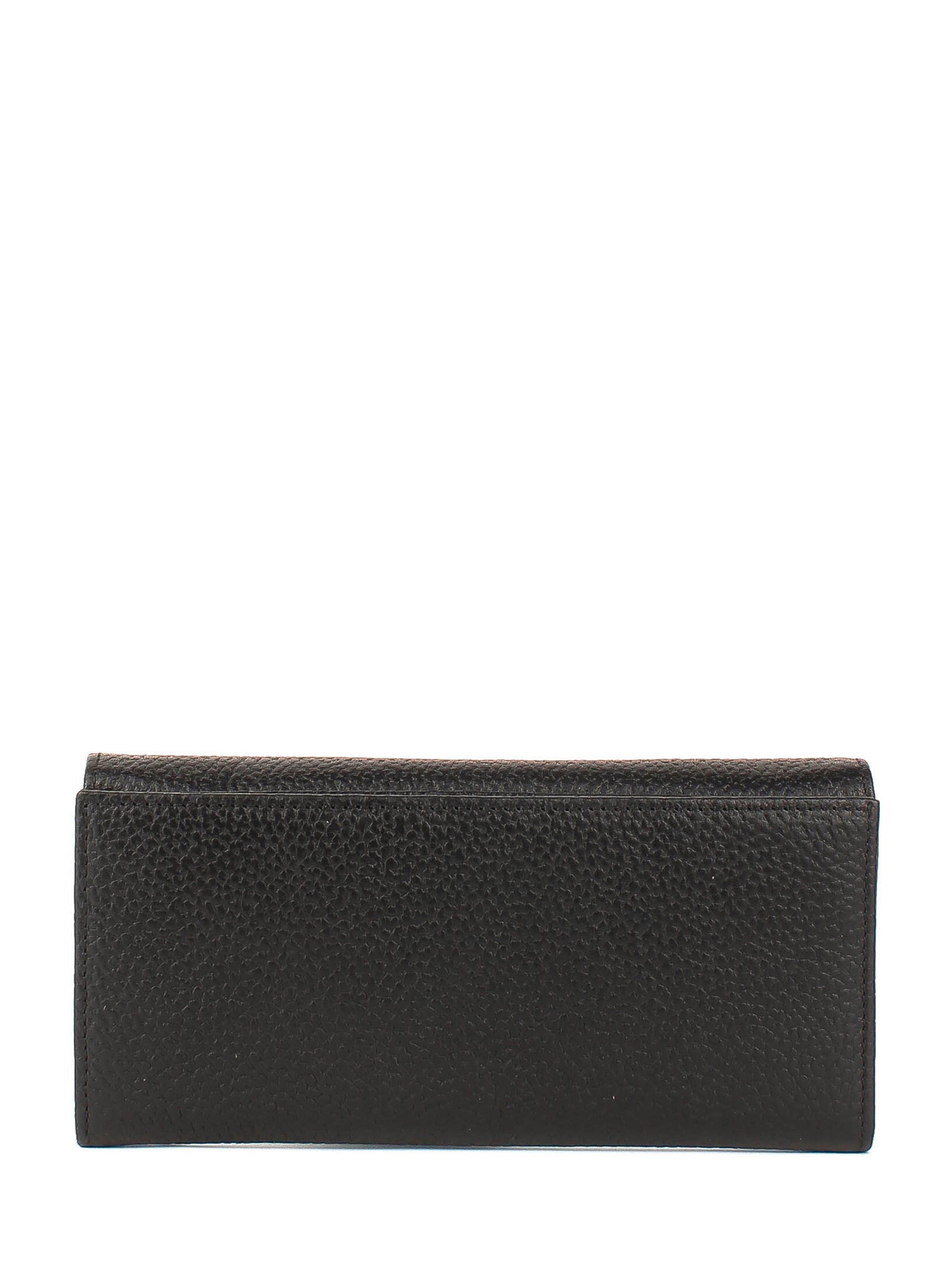 Cartera de piel italiana Negro 1133-45