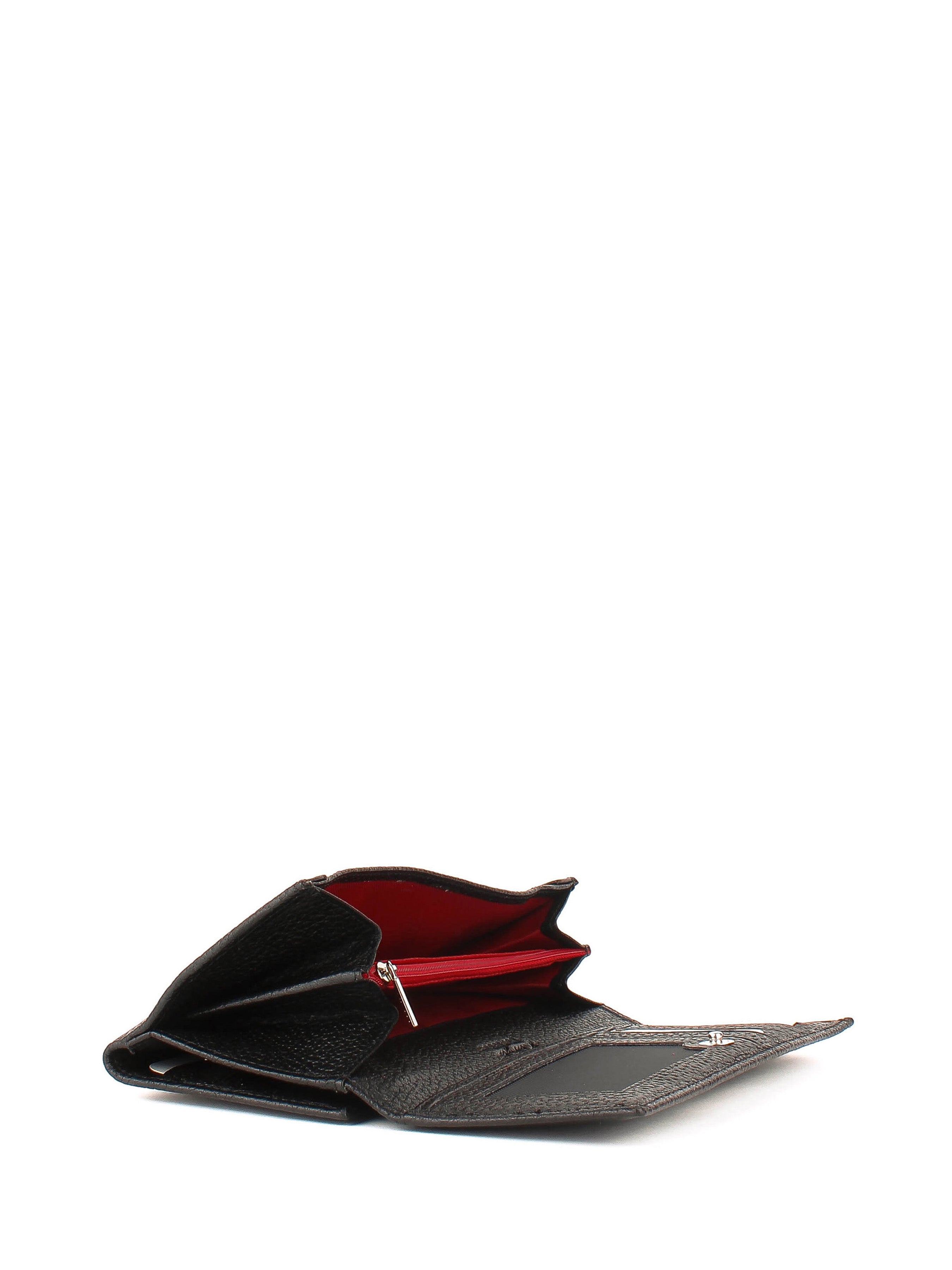 Cartera de piel italiana Negro 1133-45