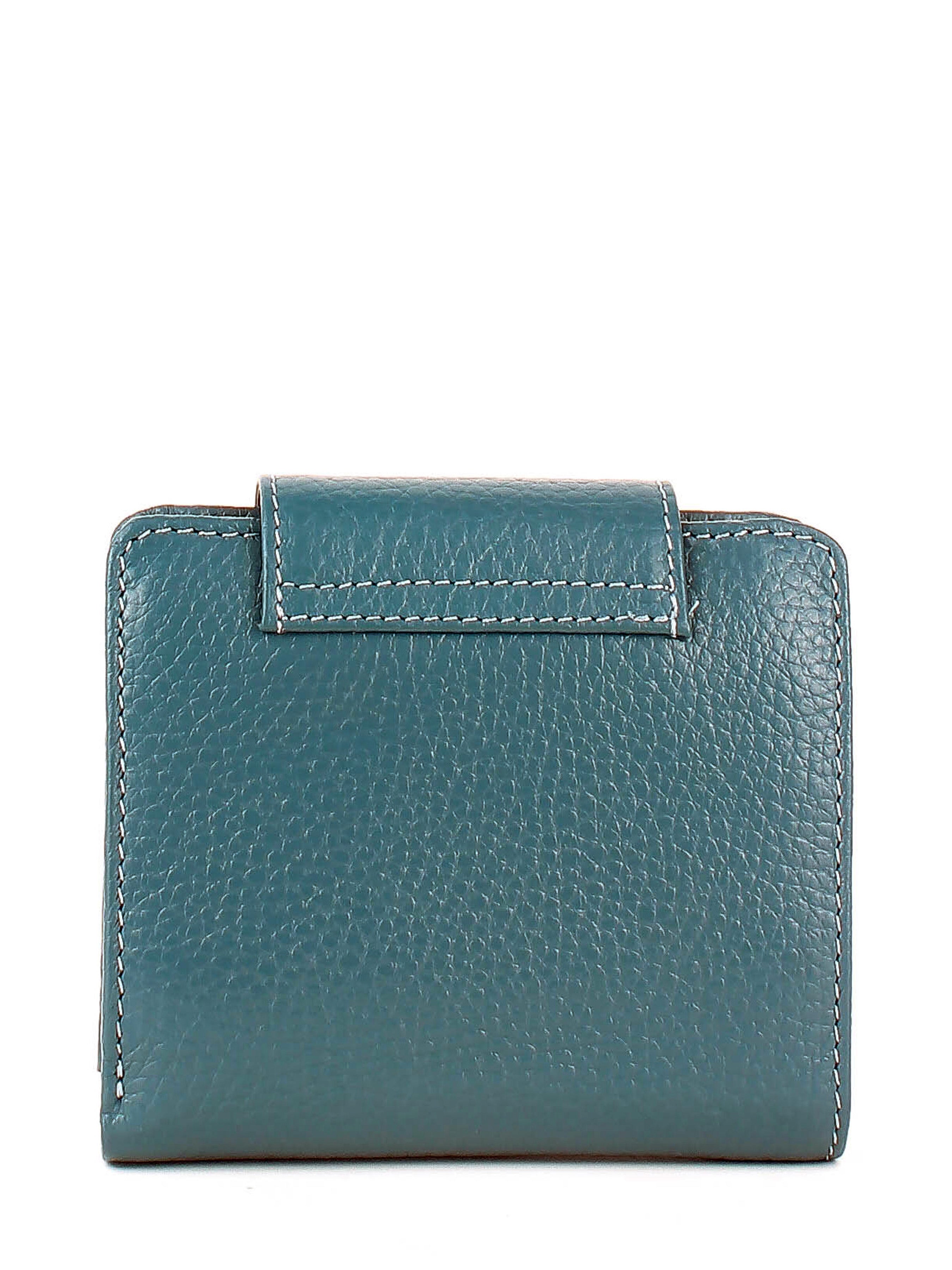 Cartera de piel italiana Темно блакитний 1052-093