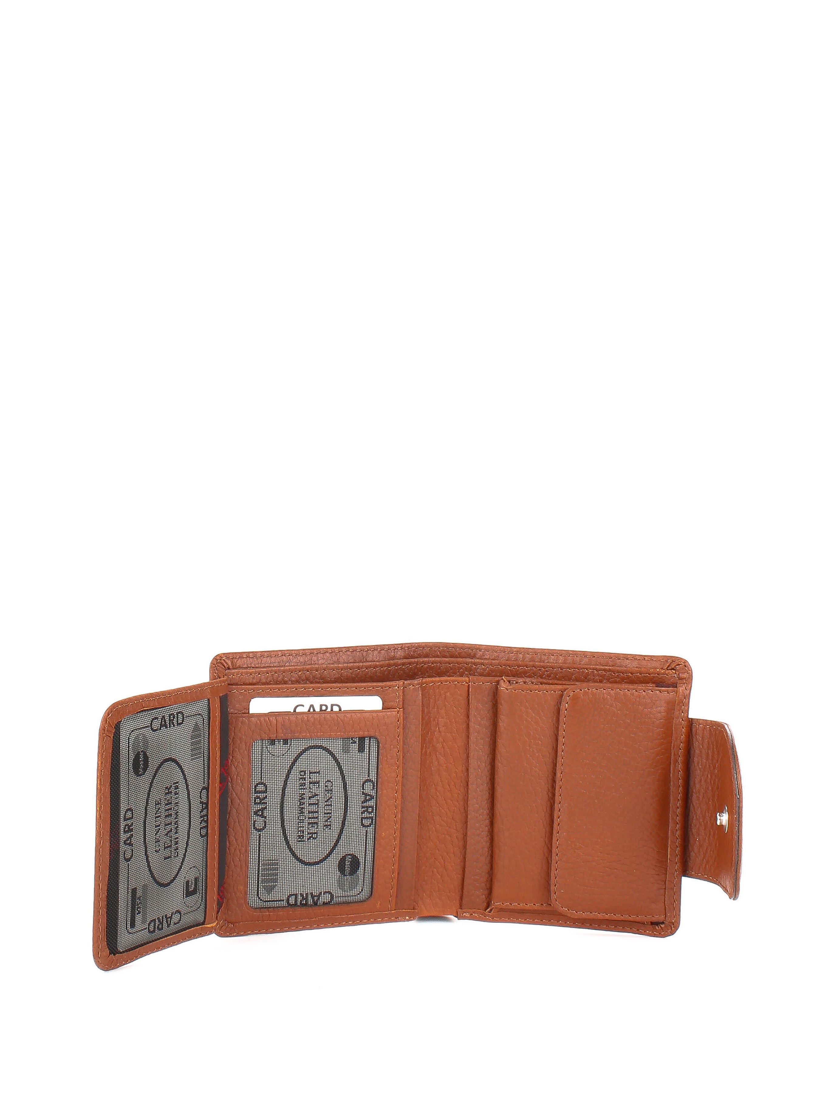 Cartera de piel italiana Rojo 1052-38