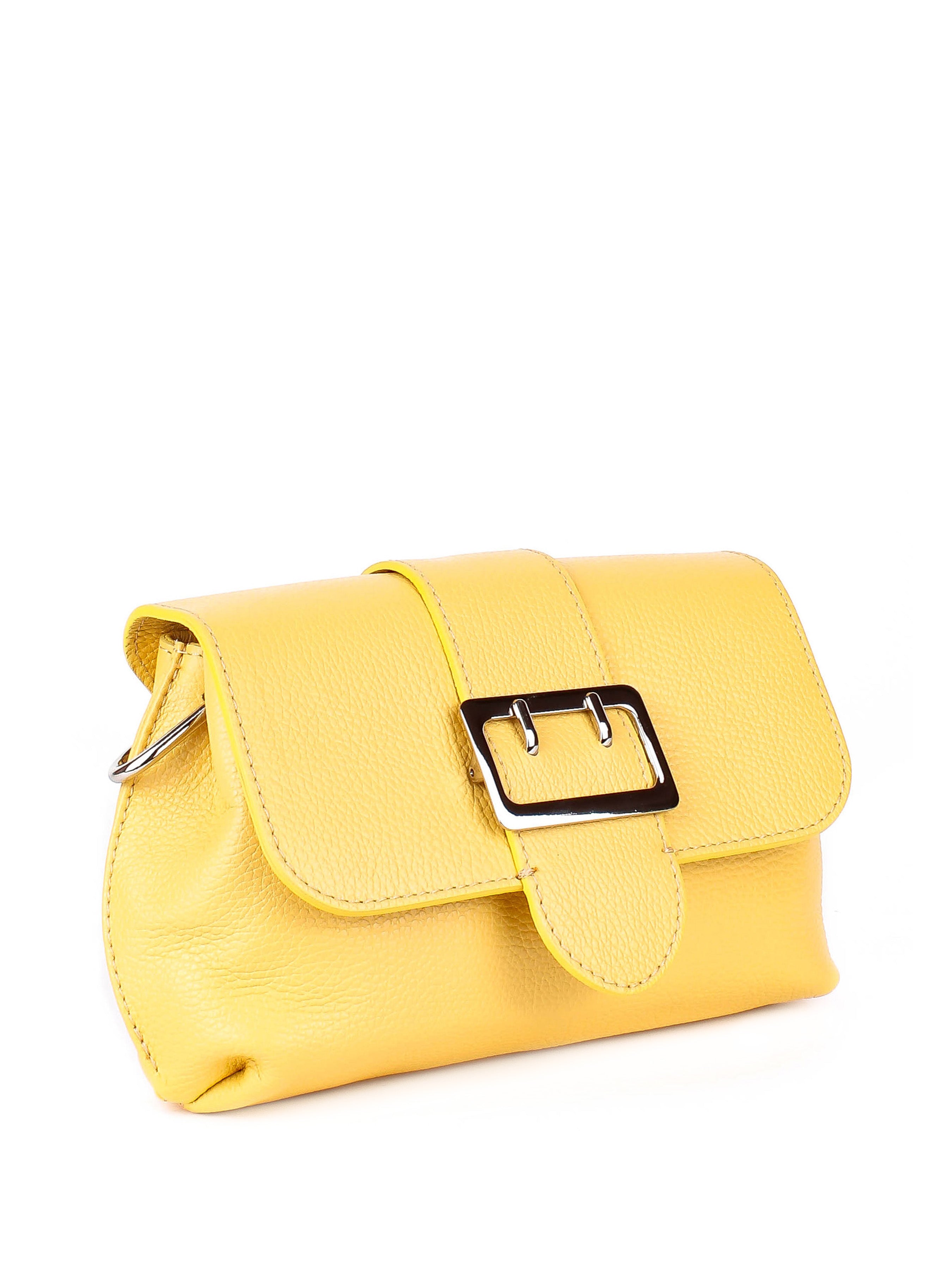 Bandolera de piel italiana Amarillo 3693-15-32