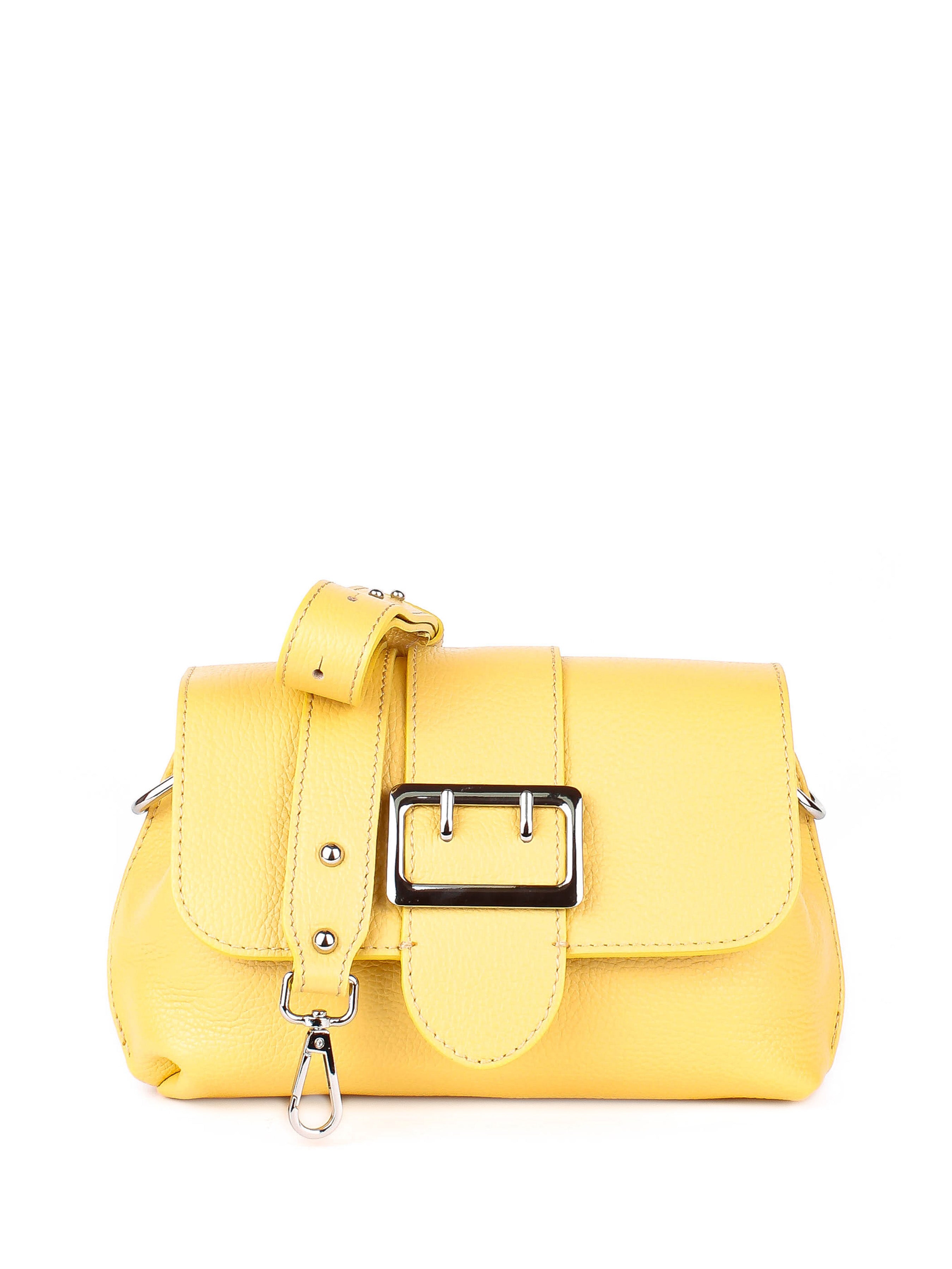 Bandolera de piel italiana Amarillo 3693-15-32
