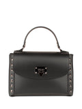 Bolso de mano de piel italiana Negro 1291-05-31