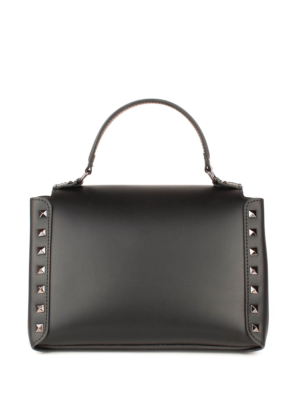 Bolso de mano de piel italiana Negro 1291-05-31