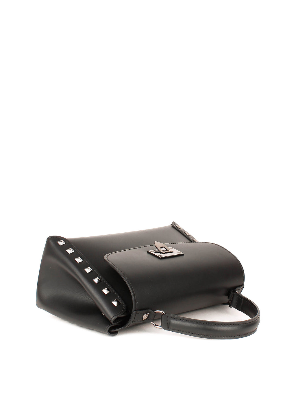 Bolso de mano de piel italiana Negro 1291-05-31