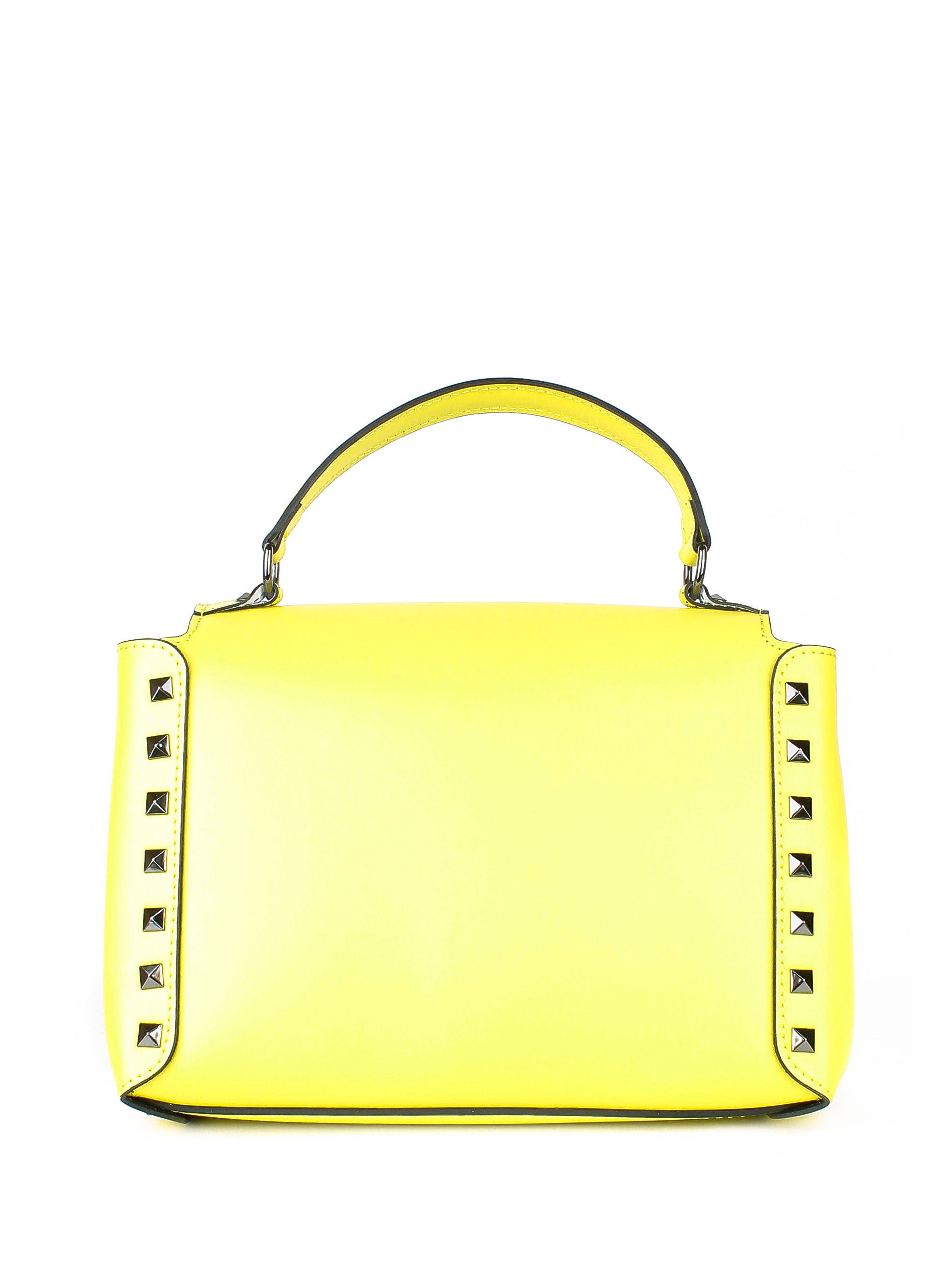 Bolso de mano de piel italiana Amarillo 1291-15-31