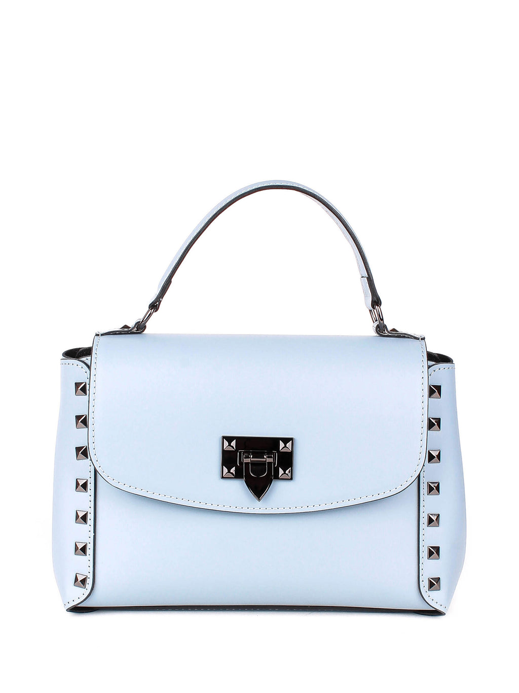 Bolso de mano de piel italiana Блакитний 1291-17-31