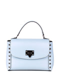Bolso de mano de piel italiana Блакитний 1291-17-31