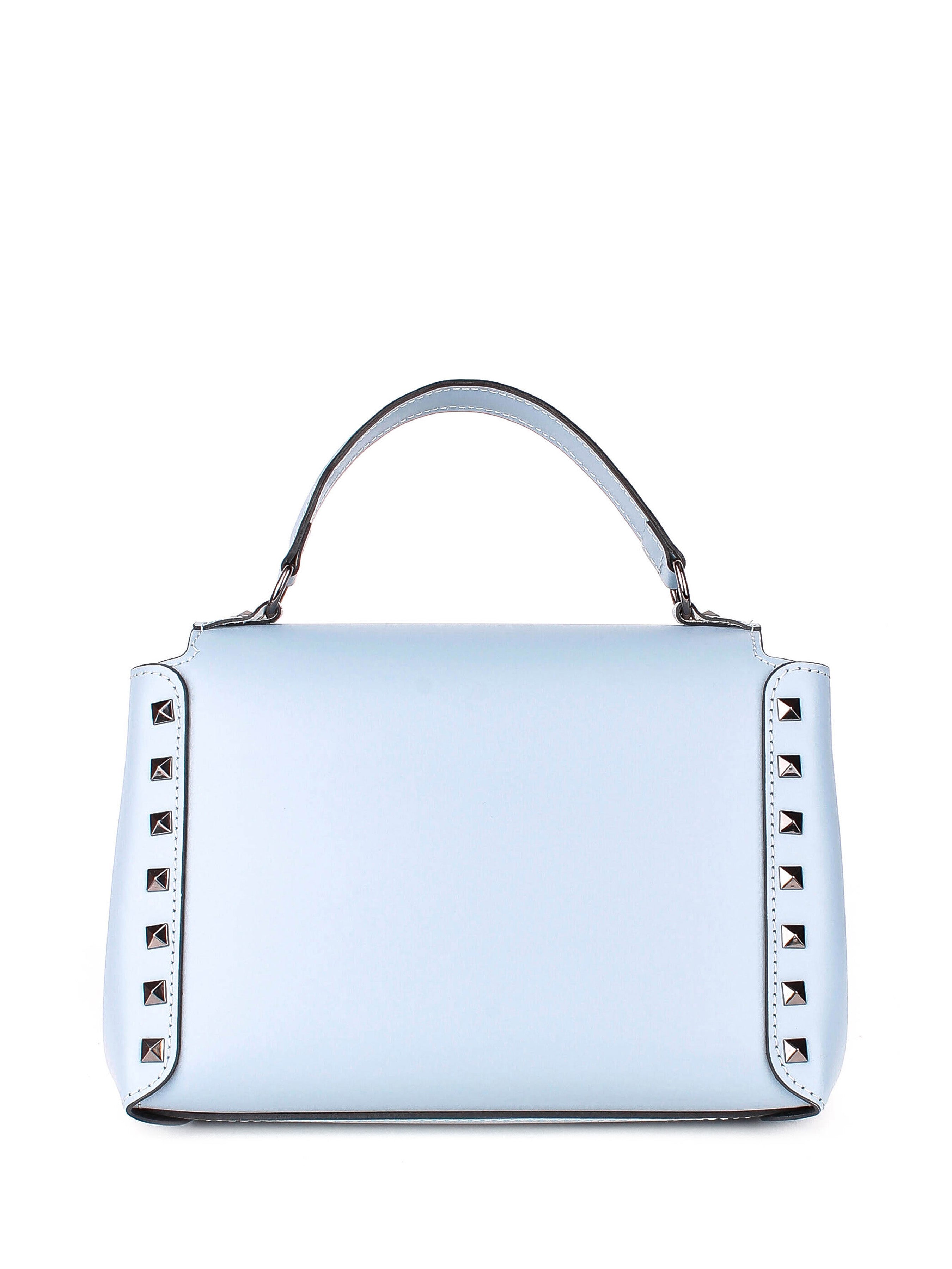 Bolso de mano de piel italiana Блакитний 1291-17-31