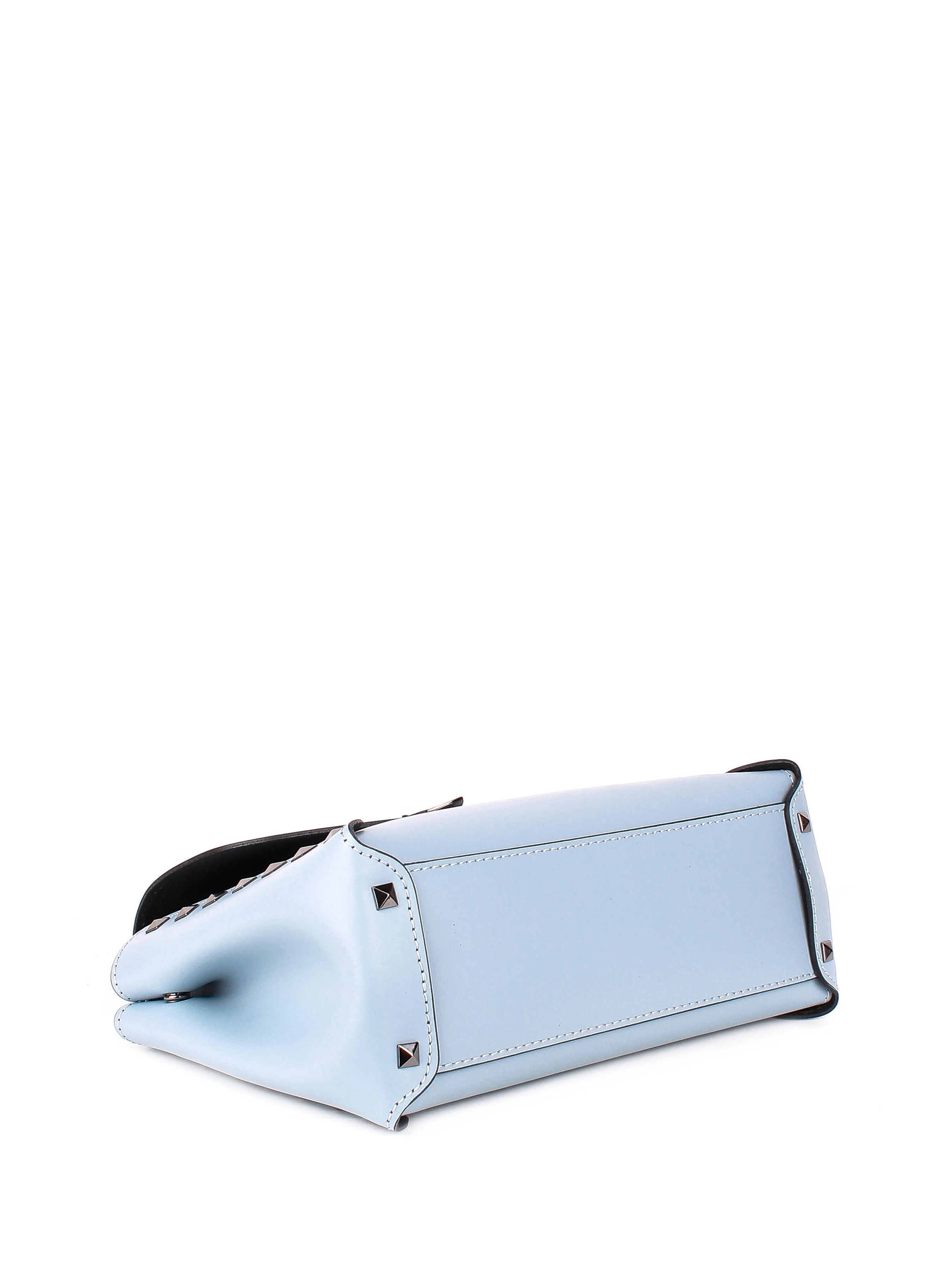 Bolso de mano de piel italiana Блакитний 1291-17-31