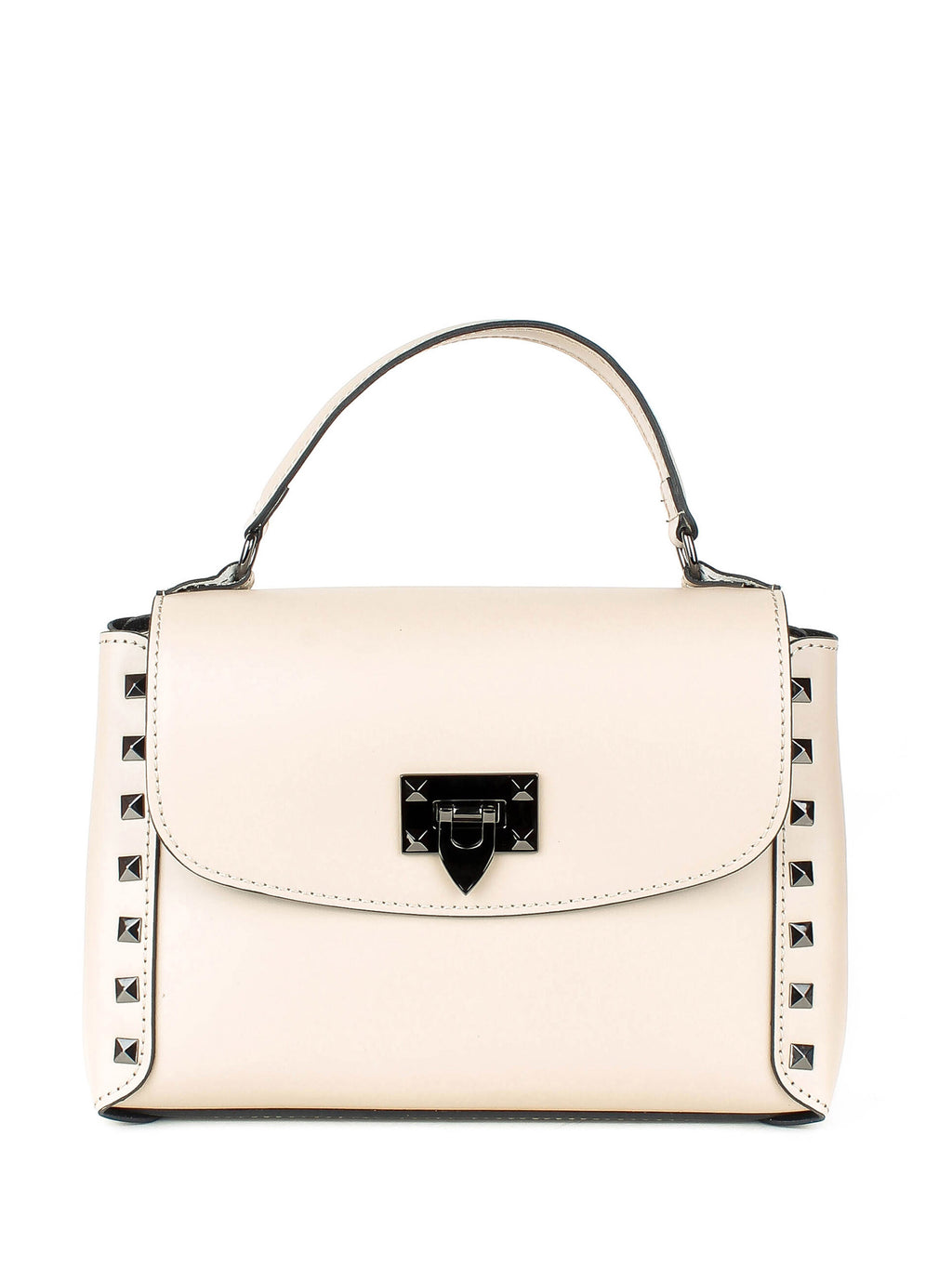 Bolso de mano de piel italiana Beige 1291-11-31