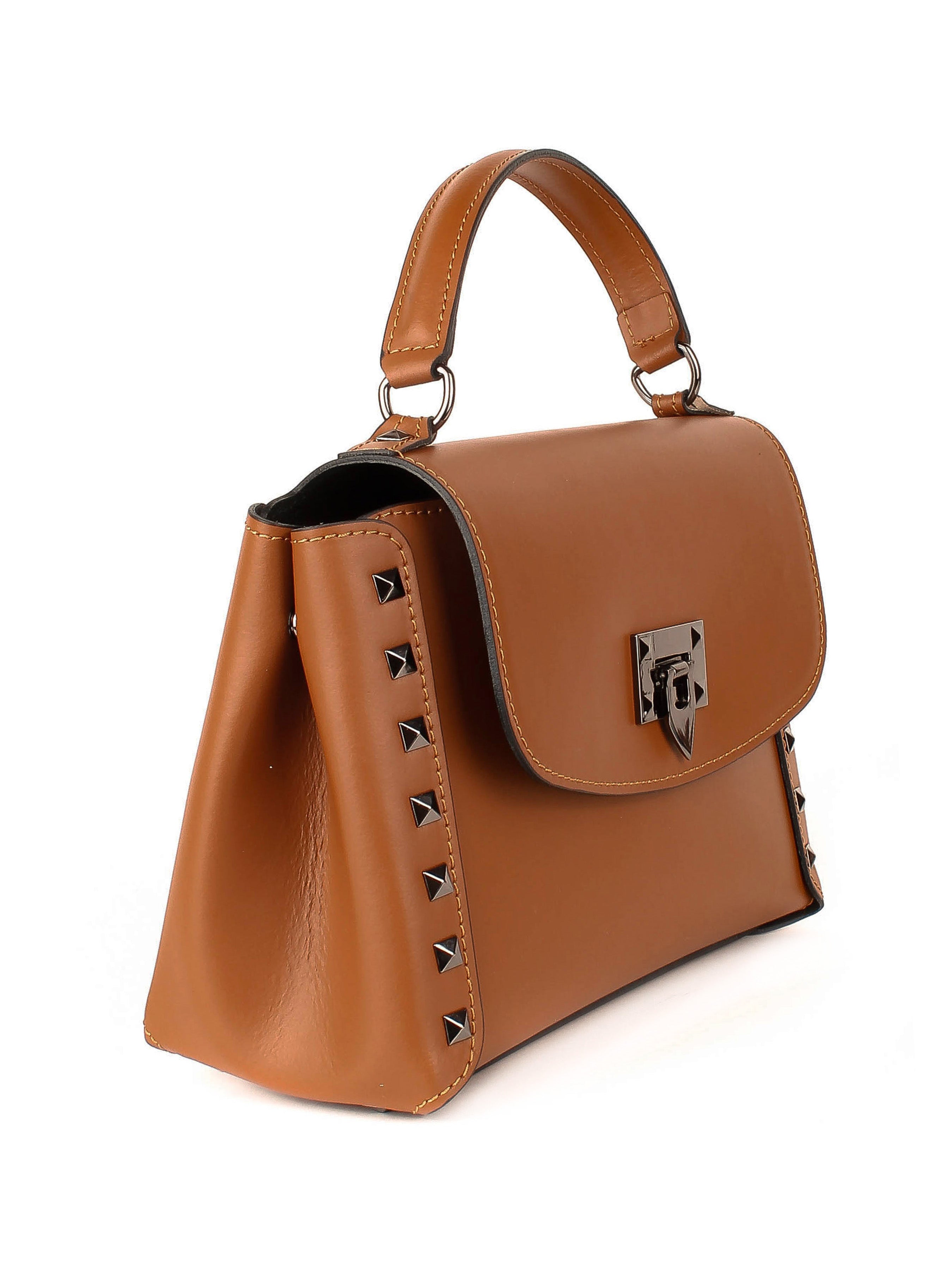 Bolso de mano de piel italiana Rojo 1291-45-31