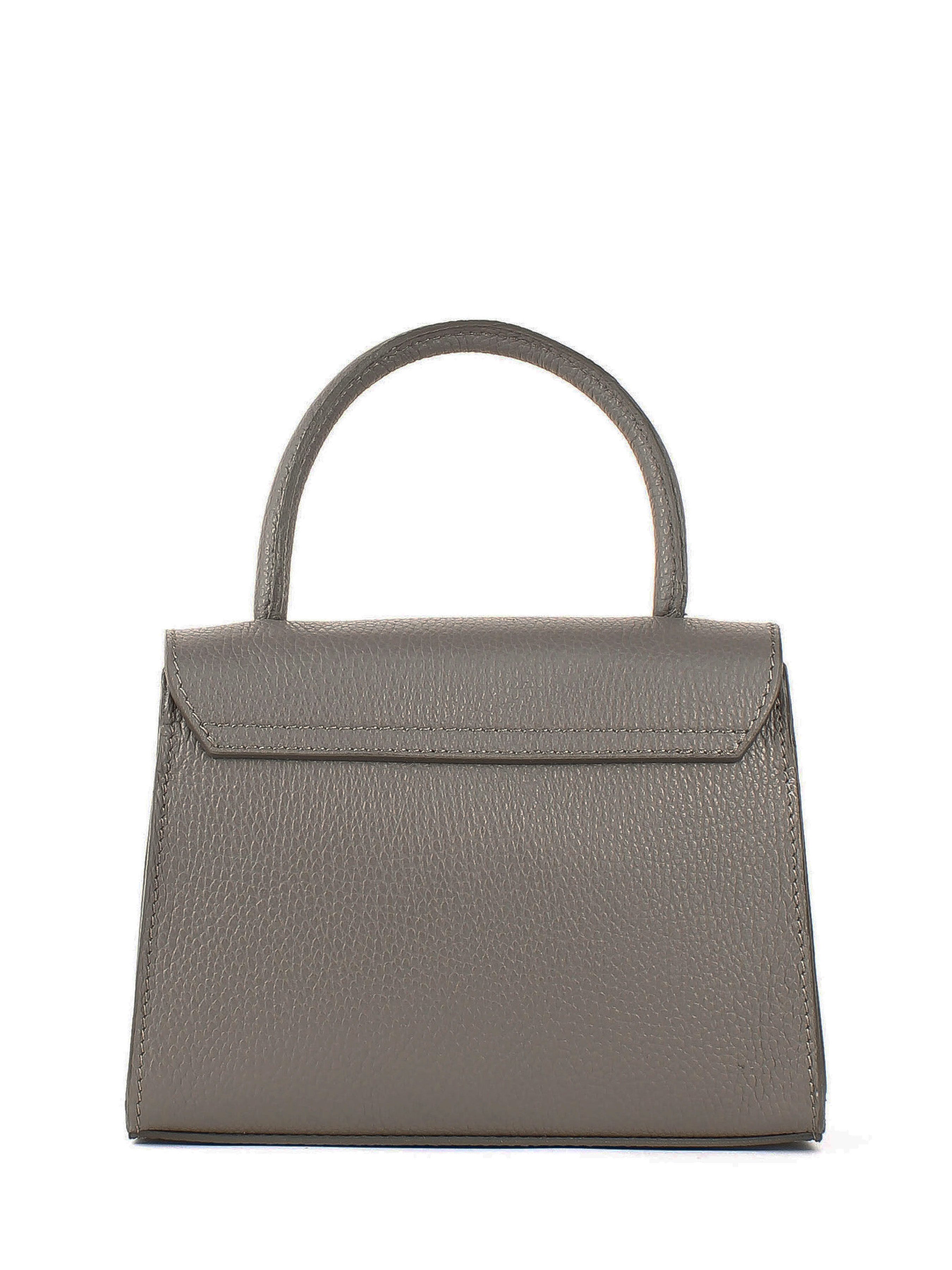 Bolso de mano de piel italiana Gris, Beige 9025-98-32