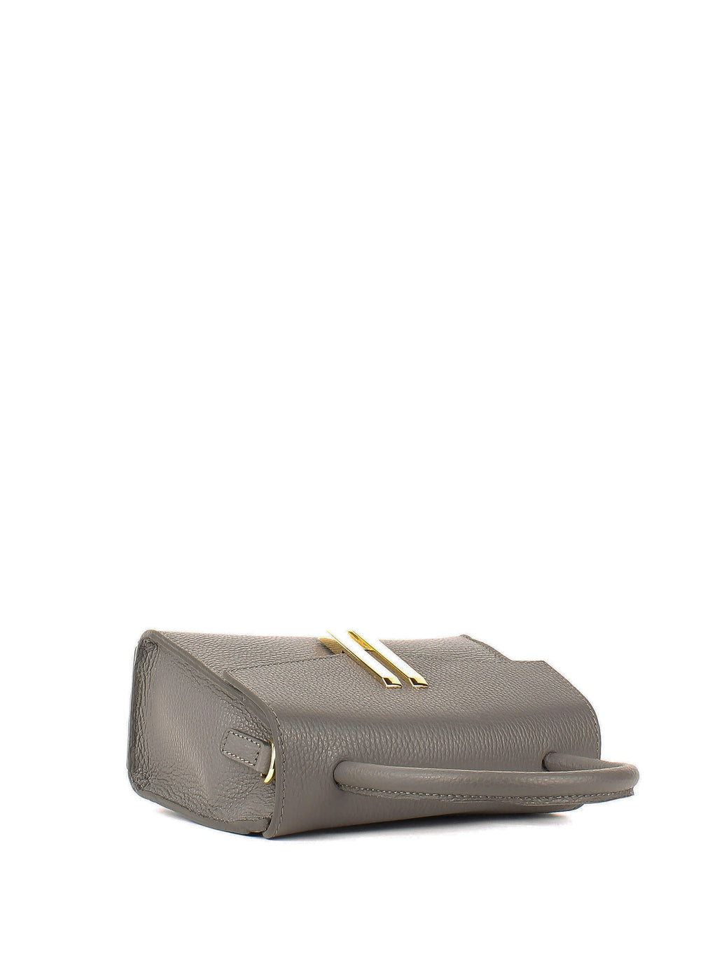 Bolso de mano de piel italiana Gris, Beige 9025-98-32