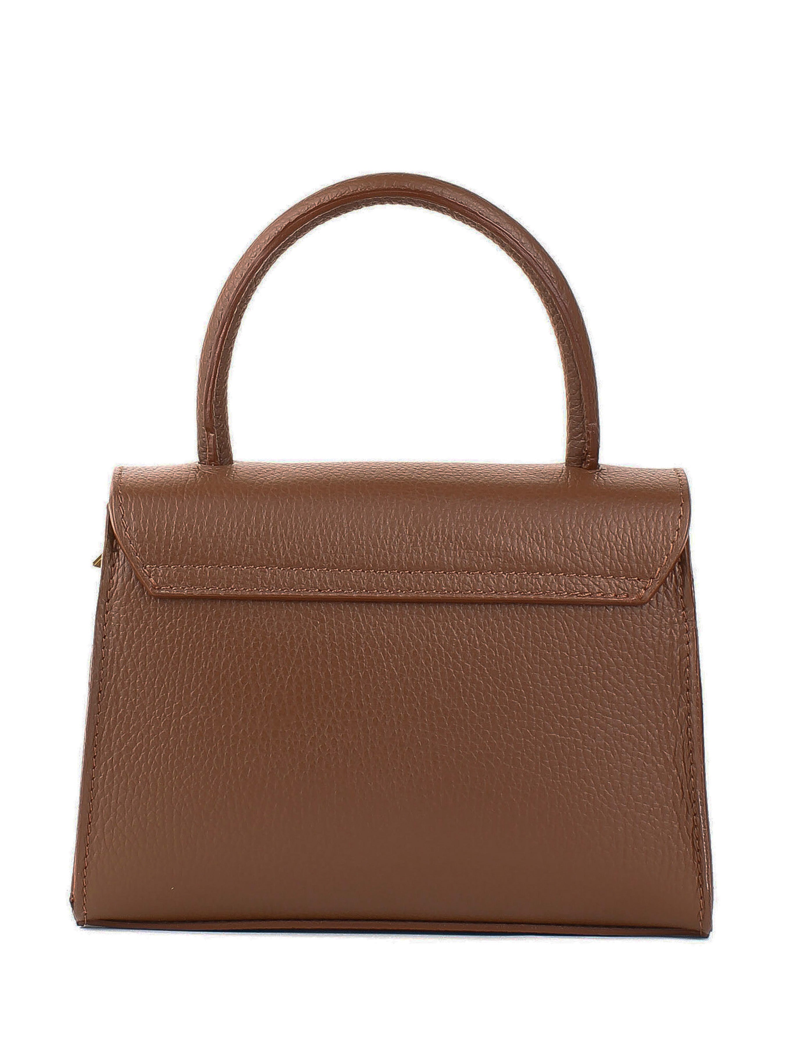 Bolso de mano de piel italiana Marrón 9025-06-32